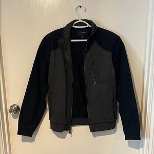 Banana Republic Men's Black and Dark Gray Jacket